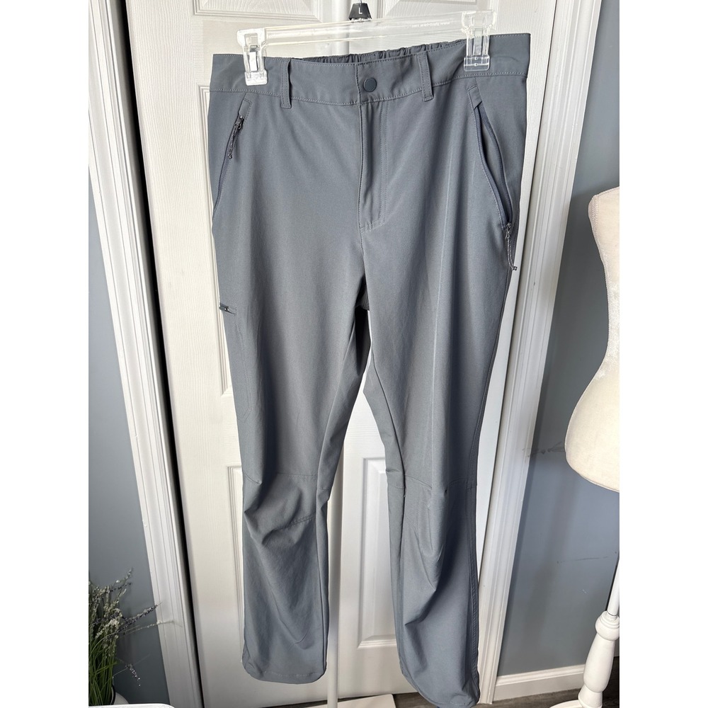 Columbia Mens Grey Outdoor Hiking Pants‎ Stretch Zipper Pockets Articulated